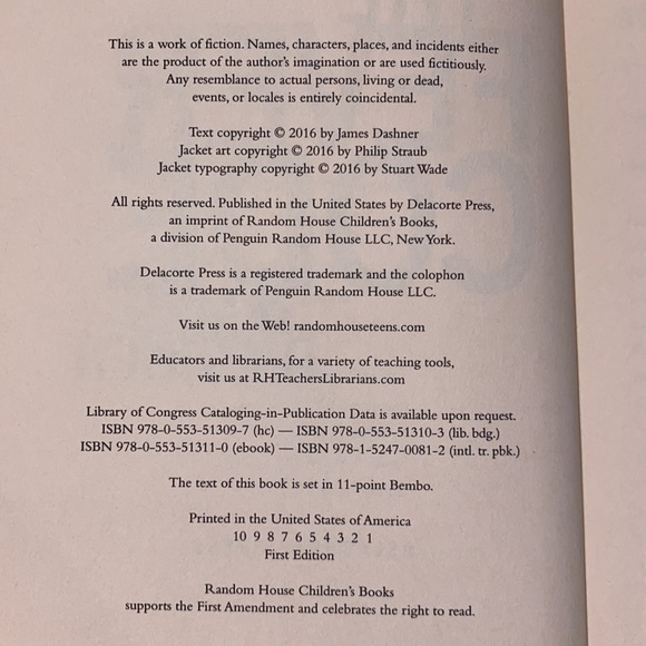 Maze Runner Prequel #2 The Fever Code by James Dashner (hardcover Signed) 1st Ed - Picture 6 of 6